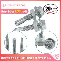 LUHUICHANG M5.5 410 stainless steel External Hexagonal Self Drilling Screw Bolt Tapping Drilling Tail Screw