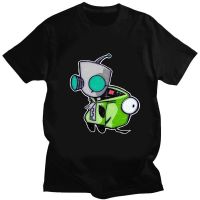 Invader Zim กราฟิก TShirt Kawaii Zim ภาพผู้ชายผู้หญิง Retro Shir แฟชั่น TEE น่ารักพิมพ์การ์ตูน T เสื้อความคิดสร้างสรรค์แขนสั้น