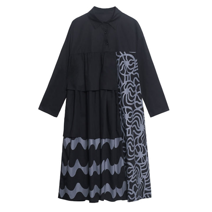 xitao-dress-fashion-women-full-sleeve-loose-print-dress