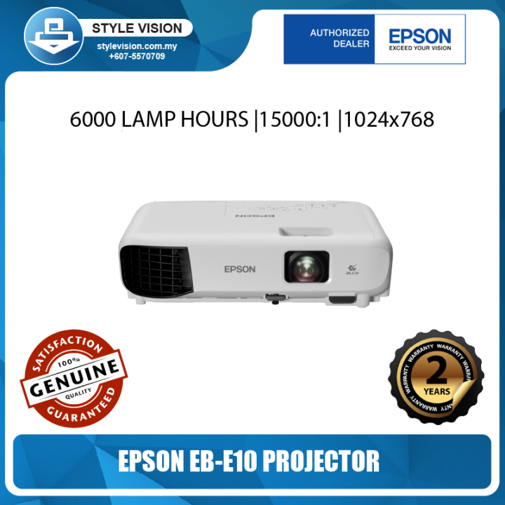 EPSON PROJECTOR EBE10,XGA/3600 LUMENS/6000 LAMP HOURS/150001 Contrast