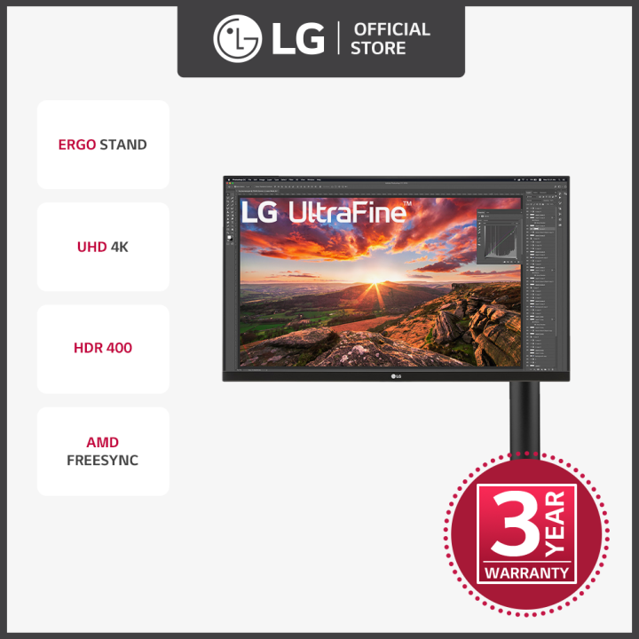 LG 27" UltraFine 4K Ergo Monitor 27UN880-B 27 Inch UHD (3840 X 2160 ...