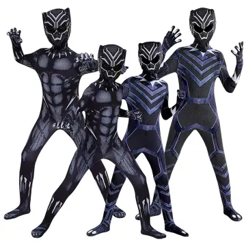 Black Panther Costume Cosplay Erik Killmonger Bodysuit For Kids