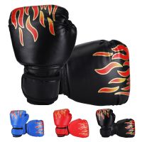 1 Pair Boxing Glove Leather Kickboxing Protective Glove Kids Children Punching Training Sanda Glove Sports Protection Supplies