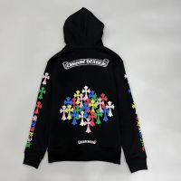 Chrome Heart High Quality Autumn/Winter Phantom Color Frame Print Mens and Womens Zipper Fleece Jacket