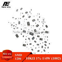 100Pcs Original 1206ตัวต้านทานSMD 10KΩ (1002) 1/4W 0.25W ± 1% 10KR 10Kohmตัวต้านทานชิป