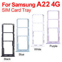 Original Dual Card ถาดซิมการ์ดสำหรับ Samsung Galaxy A22 4G A225ผู้ถือ A225F SIM &amp; SD การ์ดหน่วยความจำ Trey Smartphone เปลี่ยน