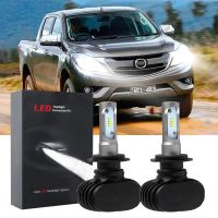 หลอดไฟหน้า LED 6000K สีขาว สําหรับ Mazda BT-50 ปี 2011-2017 2 ชิ้น รับประกัน 12 เดือน