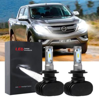 New หลอดไฟหน้า LED 6000K สีขาว สําหรับ Mazda BT-50 ปี 2011-2017 2 ชิ้น