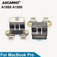 【Customizable】 Aocarmo อะไหล่สำหรับ Macbook Pro A1989 A1990 Usb ชาร์จพอร์ตแท่นชาร์จสายเคเบิลสำหรับชาร์จ