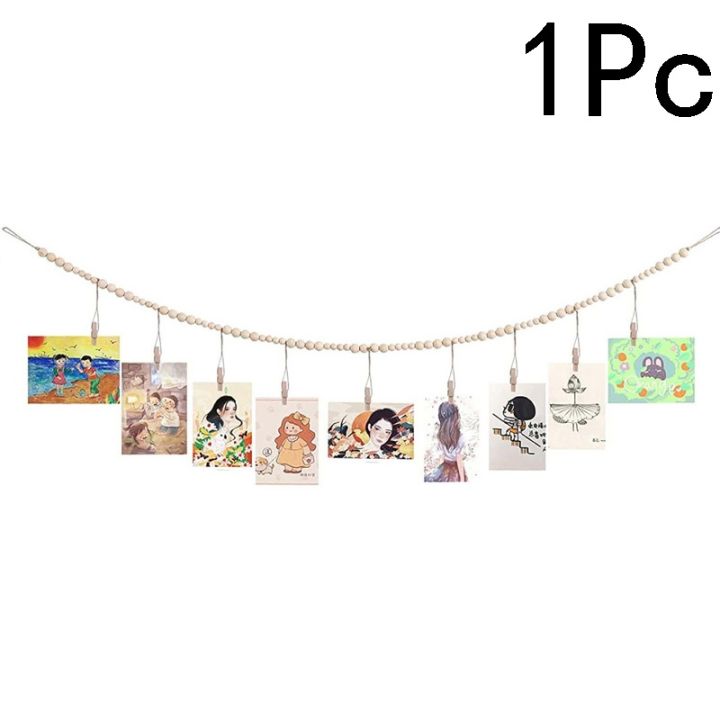 wall-hanging-photo-display-with-wooden-beads-garland-boho-clips-picture-card-frame-hanging-rack-for-rope-home-wall-decor-craft