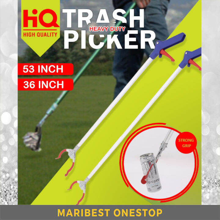 36" 53" INCH Garbage Picker Heavy Duty Rubbish Reacher Grabber Picker