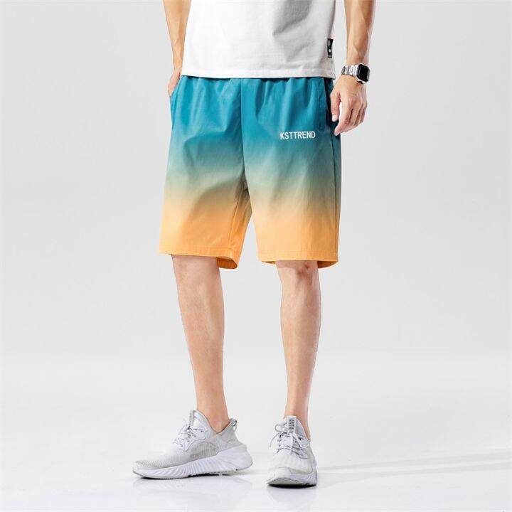 trendy-mens-shorts-summer-new-fashion-gradient-color-shorts-men-fashion-casual-thin-breathable-shorts-loose-beach-pants