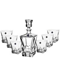 (Gold Seller) NOOLIM Top Grade Crystal Glass Whiskey Wine Decanter With Wine Cups Wine Bottle Bar Sets