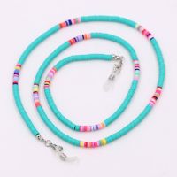 Multicolor Clay Beads String Long Chain Mask Strap Boho Colorful Glasses Chain Summer Beach Jewelry Sunglasses Chain