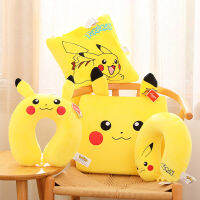 Pockmark Monster Pikachu U U-Shape Memory Cotton คอหมอนเบาะแบบพกพารถเครื่องบินหมอนเครื่องปรับอากาศผ้าห่ม