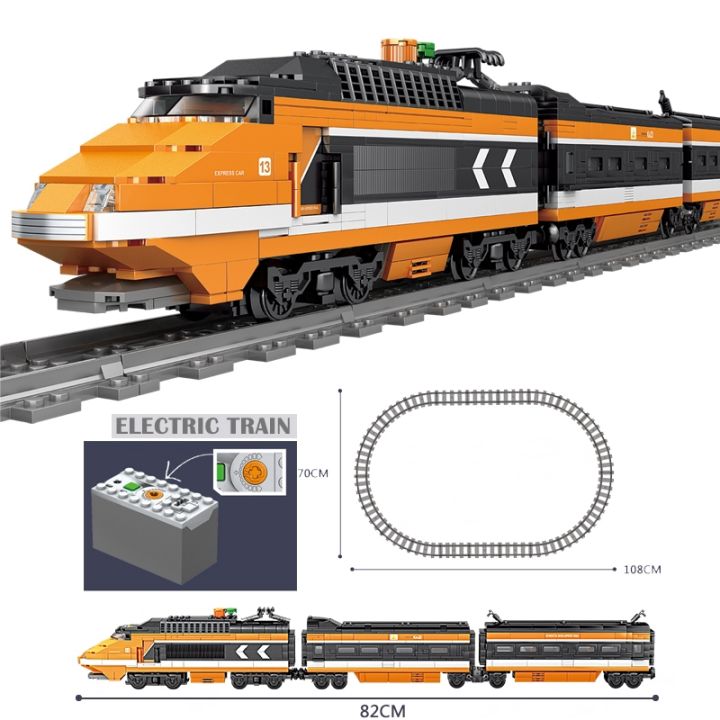 kazi-ของเล่นตัวต่อรถรางรถไฟไฟฟ้าสําหรับเด็ก