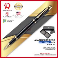 Alain Delon Deco Rollerball Pen - ปากกาโรลเลอร์บอล สีดํา สีทอง (พร้อมไส้ปากกา สีดํา - ขนาดกลาง (M) / / [ขายปลีก]