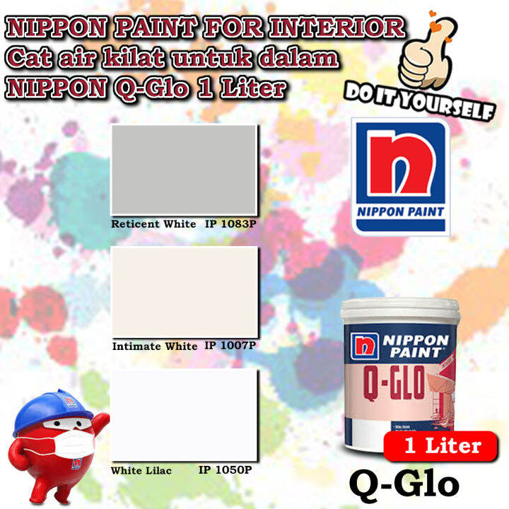 Nippon Paint Qglo Interior Color 1L & 5L Reticent White 1083P