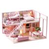 Girl doll house furniture toy diy miniature room diy wooden dollhouse l027 - ảnh sản phẩm 8