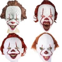 หน้ากากคืนวิญญาณตัวตลกฮาโลวีนรอบหนัง pennywise ฮาโลวีนสยองขวัญตัวตลกเรืองแสง