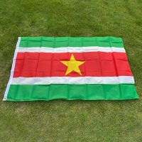 aerxemrbrae flag150x90cm Suriname  flag  High Quality Double Sided Printed Polyester Suriname  flag Grommets Pipe Fittings Accessories