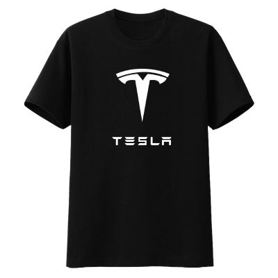 T-shirt  กําหนดเอง
 เสื้อยืดแขนสั้น คอกลม ผ้าฝ้ายแท้ พิมพ์ลายโลโก้รถยนต์ Tesla 4S แฟชั่นฤดูร้อน สําหรับผู้ชายS-5XLS-5XL