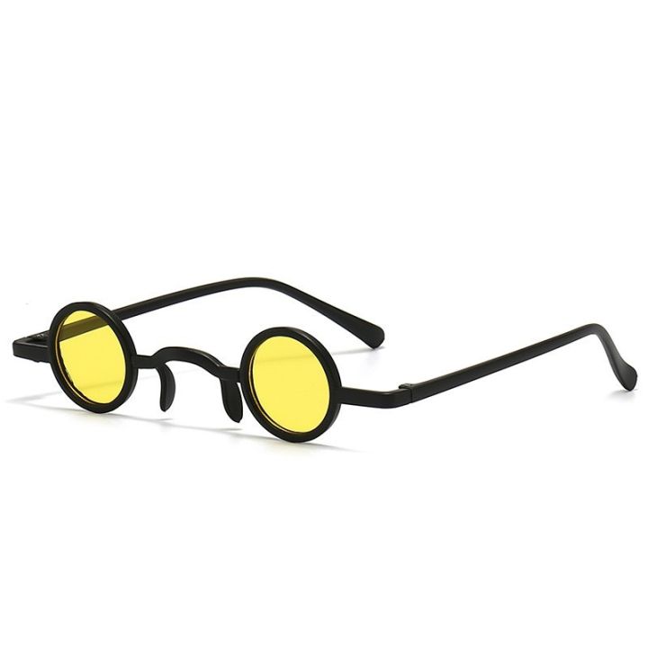 แว่นตากันแดดกรอบขนาดเล็กวินเทจอุปกรณ์เสริมแว่นตาทันสมัยแว่นกันแดดแว่นกันแดดทรงกลมสีสดใสในแบบของคุณ