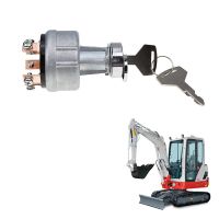 1700100023 1700100052 H806 Ignition Switch with 2 Keys for Takeuchi Excavator Digger Ignition Switch Lock Cylinder