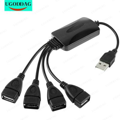 ซ็อกเก็ตแยกคอมพิวเตอร์2.0 4 In 1ฮับ USB สายชาร์จการขยายหลายอินเตอร์เฟซ5V กล่องต่อพ่วงสำหรับโน้ตบุ๊ค/อะแดปเตอร์พีซี