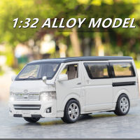 1:32โตโยต้า HIACE MPV ล้อแม็กรถยนต์รุ่น D Iecasts โลหะของเล่นยานพาหนะรถรุ่นจำลองเสียงและแสงคอลเลกชันเด็กของเล่นของขวัญ