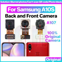 กล้องหน้าหลัง Samsung Galaxy A107 A10S ความกว้างพิเศษด้านหลังมาโครลึกหลักหันหน้าไปทางเทเลโฟโต้เซลฟี่ยกกล้อง Kamera Belakang โมดูลริบบิ้นสายเคเบิลงอได้ที่ใช้งานร่วมกันได้