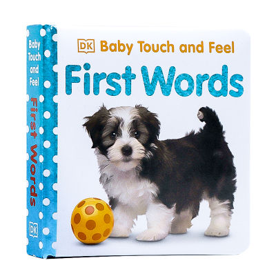 Stock DK touch Book Baby Touch and feel first words English original picture book learning words cant tear cardboard book childrens English Enlightenment cognition picture book parent-child reading early education puzzle