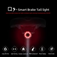 ♀✓☋ Q3 smart Bicycle taillights Intelligent sensor Brake lights usb Road bike MTB Rear taillights Smart Auto Brake Sensing Light