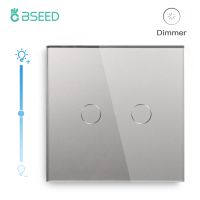 ♛✺❏ BSEED Wall Dimmers Wall Touch Switches Led Dimmable Switch EU Standard Crystal Glass Waterproof Backlghts 10A