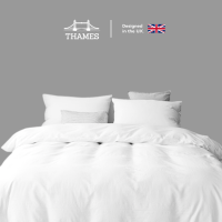 Thames Premium ผ้าปูที่นอน6ฟุต 3.5ฟุต ชุดเครืองนอนครบชุด 3.5ชิ้น/2ชิ้น 6ฟุต/3 ชิ้น Off-white Plant สีเทาอ่อน เทาเข้ม ผ้า