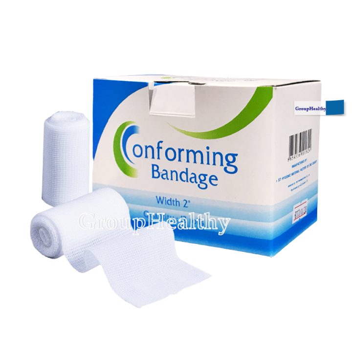 CONFORMING BANDAGE ผ้าก๊อตพันแผล ชนิดยืดได้ ยาว 5 หลา 12 ม้วน Lazada