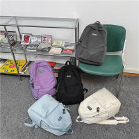 Junior High School Student Backpack Fashion Backpack Canvas Backpack Large Capacity Travel Bag Japanese Minimalist Backpack
