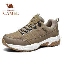 CAMEL รองเท้าคู่ชายหญิงกันลื่นปีนเขา,รองเท้ากีฬาหนังวัวรับแรงกระแทกรองเท้ากีฬากลางแจ้ง