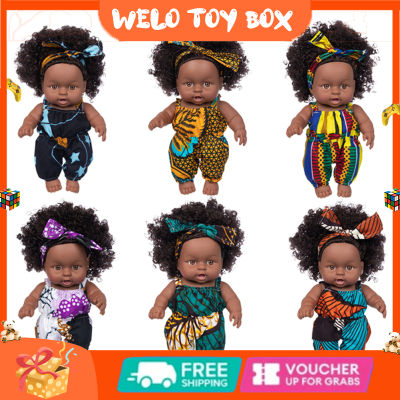 ตุ๊กตาเด็ก8นิ้วพร้อมเสื้อผ้าเด็ก,ตุ๊กตาของขวัญวันเกิดแอฟริกันไวนิลเหมือนจริงซักได้สำหรับเด็กชายเด็กหญิงเด็ก Playmates