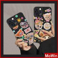 guohongzhilianjiaoyukej Mowin - เข้ากันได้สำหรับ เคสไอโฟน เคสไอโฟน11 เคส 11เคสหนังนักเรียนเคสหนังนิ่มเคสกันกระแทกแบบนุ่มป้องกันกล้องสัตว์น่ารักแมวสุนัขเข้าก