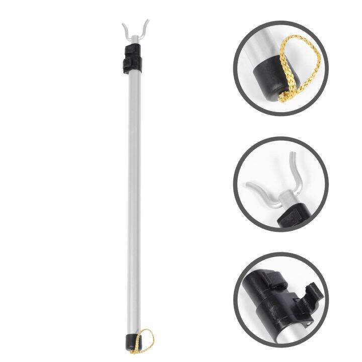 Pole Closet Hook Clothes Rod Reach Stick Retractable Clothesline Hanger
