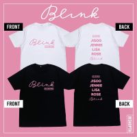 เสื้อยืดคุณภาพดี (พิมพ์พรีเมี่ยม)ร้านไทยเสื้อ  BLINK : B L A C K P I N K JISOO JENNIE LISA ROSE tee