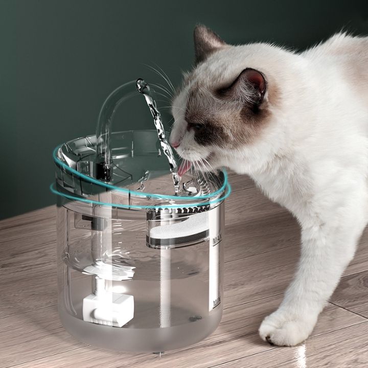 อัตโนมัติน้ำพุน้ำพุแมวน้ำพุสัตว์เลี้ยงอัตโนมัติ-น้ำพุ2ลิตร-น้ำพุหมา-น้ำพุแมวติดเซ็นเซอร์น้ำพุแมวตัวกรอง-อะแดปเตอร์