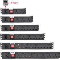 PDU Power Strip Unit C14 Input power input 2-10Ways Universal Socket Switch For Cabinet rack/wall mount