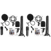 Studio Microphone Kits Condenser Microphone Bundle Stand Karaoke Mic Filter Phantom 192KHZ/24BIT