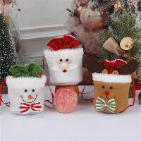 Christmas Plush Bag Collection Santa Claus Cloth Tote Bags Santa Claus Figurines Elk Plush Gift Bags Christmas Plush Candy Bags