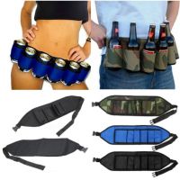 เข็มขัดใส่เบียร์ ใส่กระป๋องเบียร์ ขวดเบียร์ เข็มขัดแฟนซี Beer Holder Belt เข็มขัดปาร์ตี้ สายปาร์ตี้ แบบคาดเอว 6 ช่อง