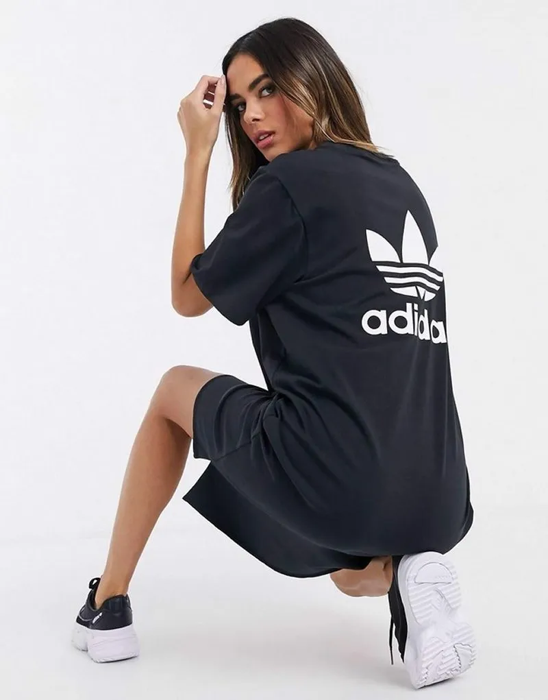 Adidas Women's Originals Trefoil Dress FM3276 Black / White One Piece Dress  | Lazada PH