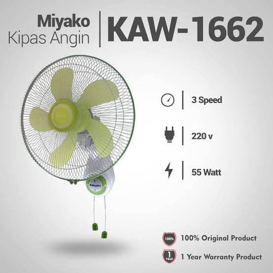 Miyako Kipas Angin Dinding Wall Fan Kaw Lazada Indonesia