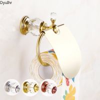 ◑┅♗ Paper towel holder toilet paper holder copper antique roll paper box European style golden antique jade toilet tissue box DyuIhr